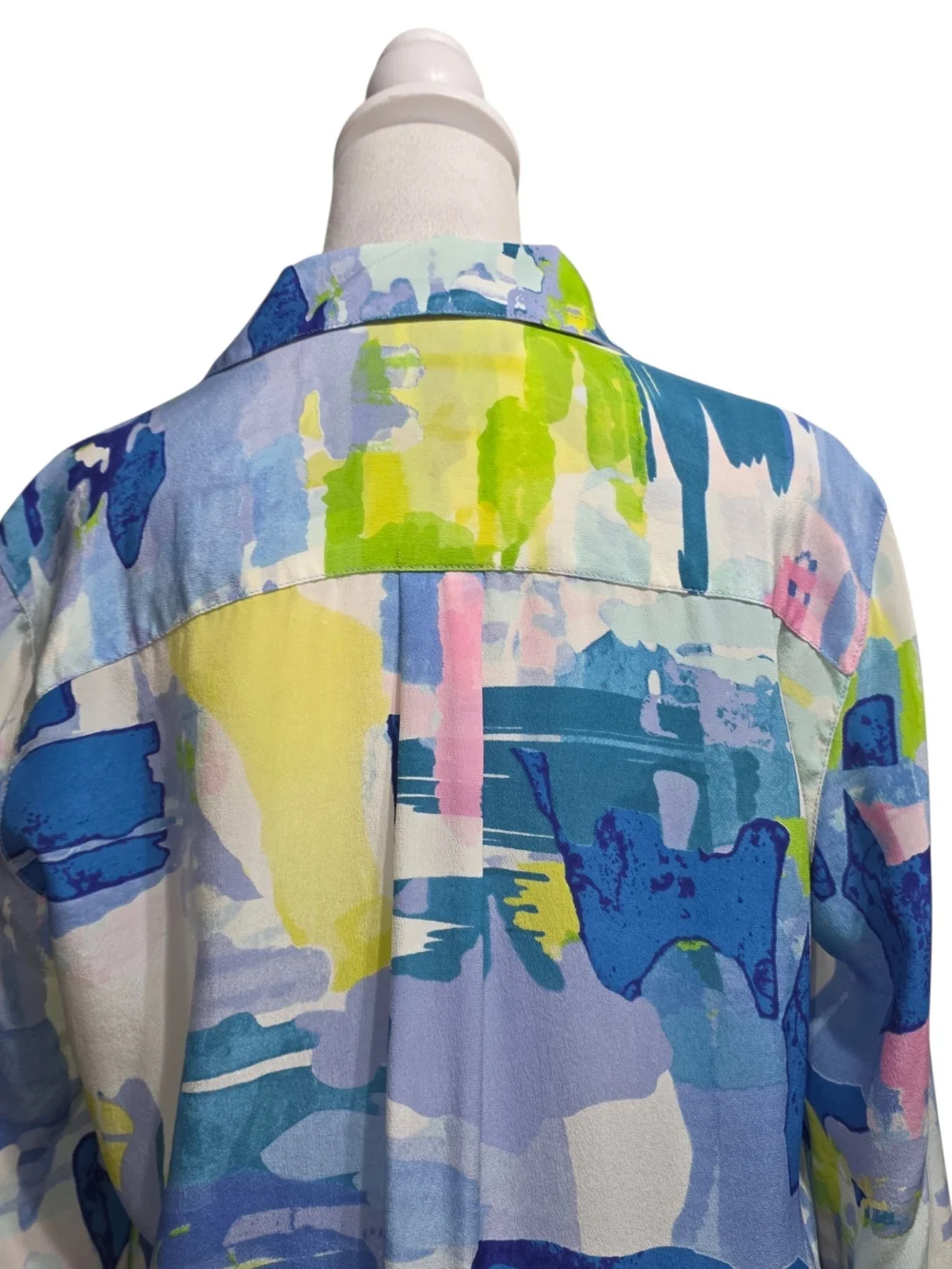 Tori Richard 100% Silk Tunic Dress Abstract Art Print Beach Resort Cover Up Sz 6